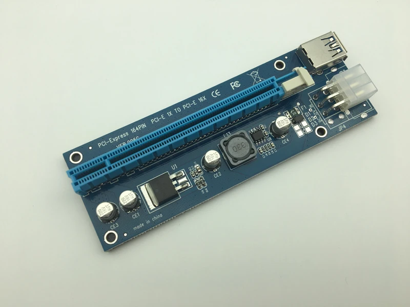 

PCI-E PCI E Express 1X to 16X Riser Card +USB 3.0 Extender Cable SATA 15 Pin-6Pin Power Cable 60CM for Bitcoin Mining