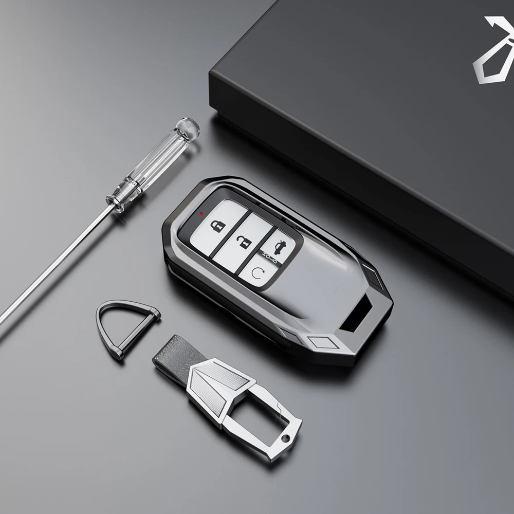 

Car Key Shell for Honda Tenth Generation Accord XRV Odyssey Civic Pack Lingpai Zinc Alloy Key Shell Keychain Cover Decoration