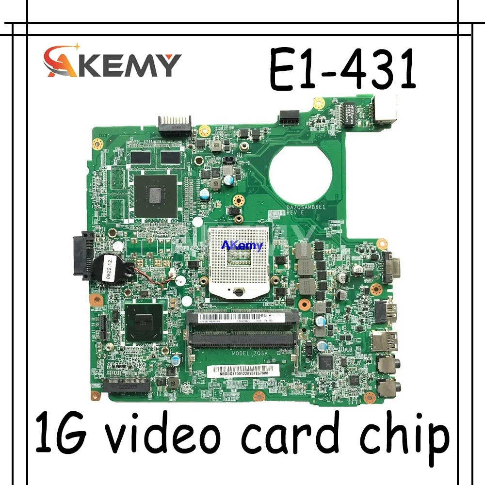 Материнская плата для ноутбука For Acer E1 431 471 основная DAZQSAMB6F1 DAZQSAMB6E0 w/ 1GB чип