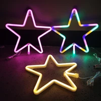 led star neon fairy lights sign festoon garland usb battery operated indoor for bedroom wall christmas wedding party decoration