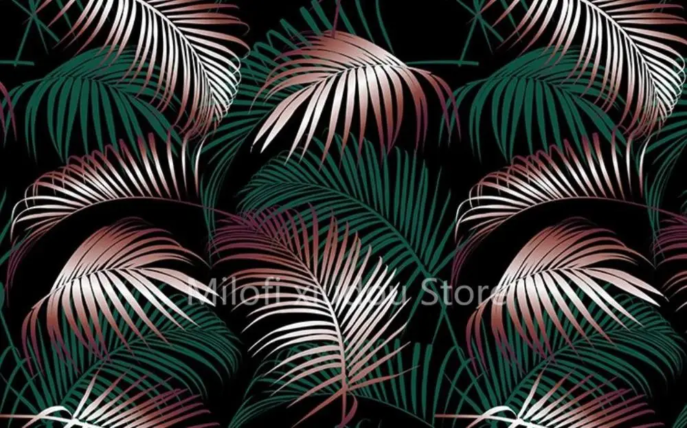 3D-обои Milofi на заказ роспись вручную тропические растения фон для стены гостиной