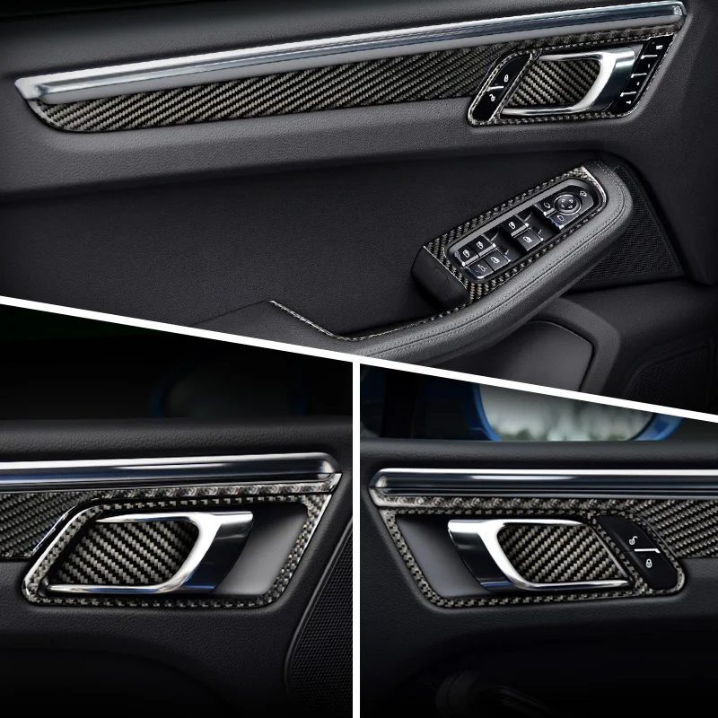 

Car Inner Door Audio Speaker Gearshift Panel Door Armrest Cover Trim Stickers for Porsche Macan 2014-2020 Auto Accessories
