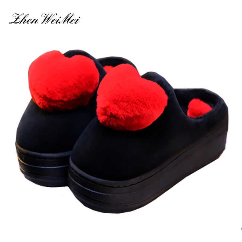 Зимние тапочки женские домашние Нескользящие плюшевые теплые вьетнамки на