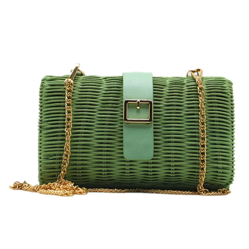 Летняя Новинка Плетеная соломенная сумка из ротанга женские кошельки и сумочки