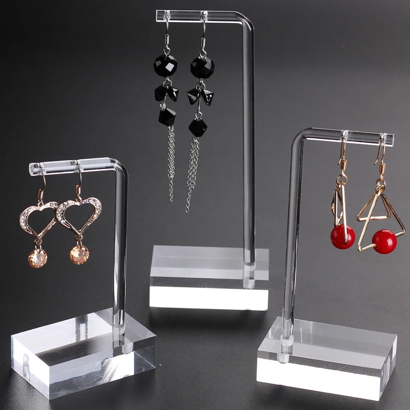 

Clear Acrylic Hanging Earring Display Case Jewelry Showing Rack Earring Holder Stand Earring Organizer Jewellery Stands