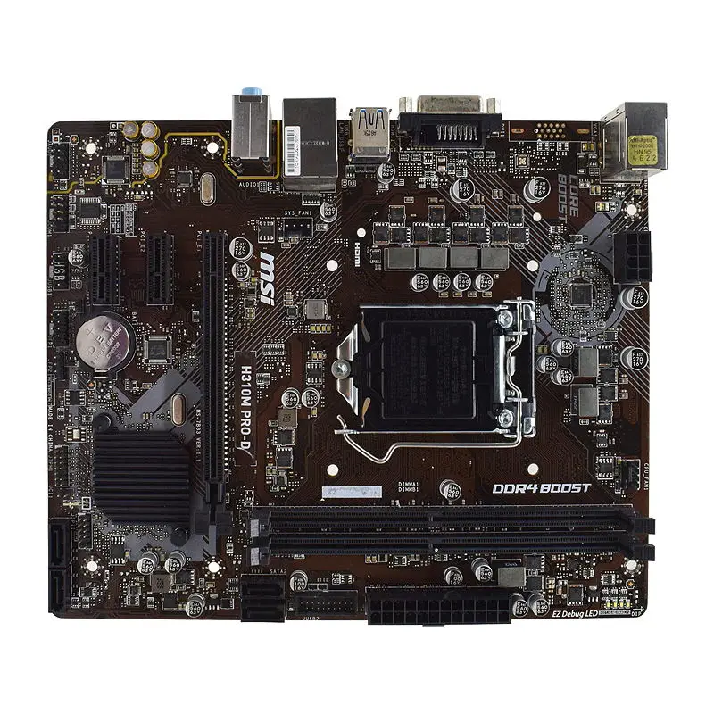 msi h310m pro d lga 1151 intel h310 original pc motherboard ddr4 32gb core i5 8600k i3 8350k cpus usb3 1 sata3 atx pci e 3 0 x16 free global shipping