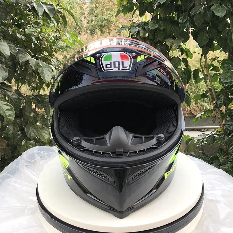 Новый стиль Casco de motocicleta marca DGL casco оригинальная флуоресцентная линеа carreras cara completa