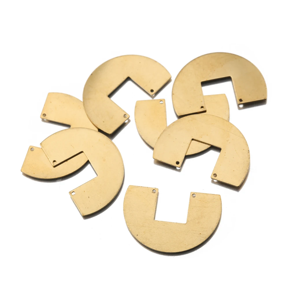 Необработанная латунная АРКА полукруглые соединители изогнутая подвеска сделай