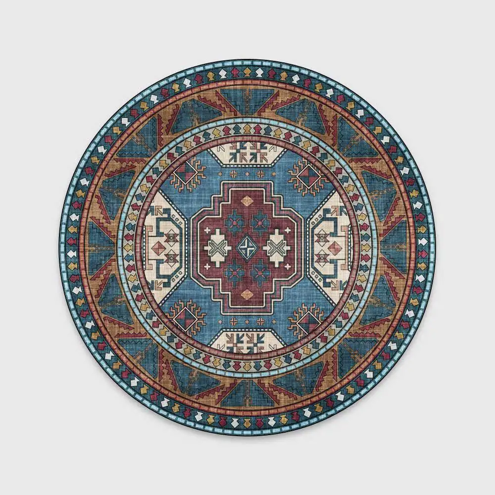 Персидские этнические круглые коврики винтажные геометрический Коврик для