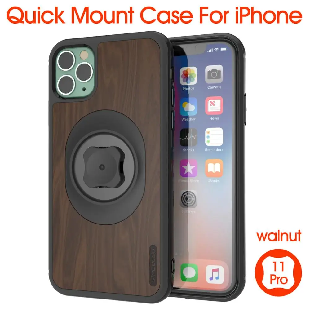 Case For iPhone11Pro Быстрое крепление велосипедный держатель для телефона для iPhone samsung универсальный держатель для мобильного телефона на руль велосипеда зажим подставка gps кронштейн - Цвет: Case For iPhone11Pro