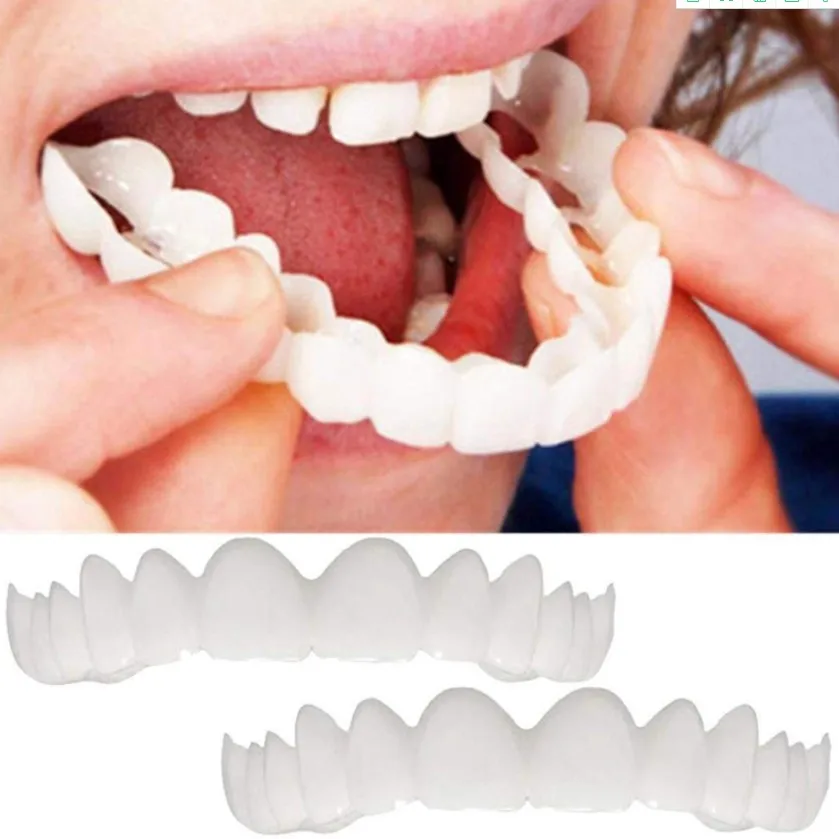 

Dental Upper and Lower False Teeth Cover Perfect Smile Veneers Comfort Fit Flex Denture Braces Teeth Whitening