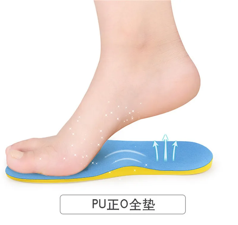 

Blue Flat Foot Orthopedic Insole Pu Leather Correction X - Shaped Legs Inside And Outside Splayfoot Correction For Men And Women