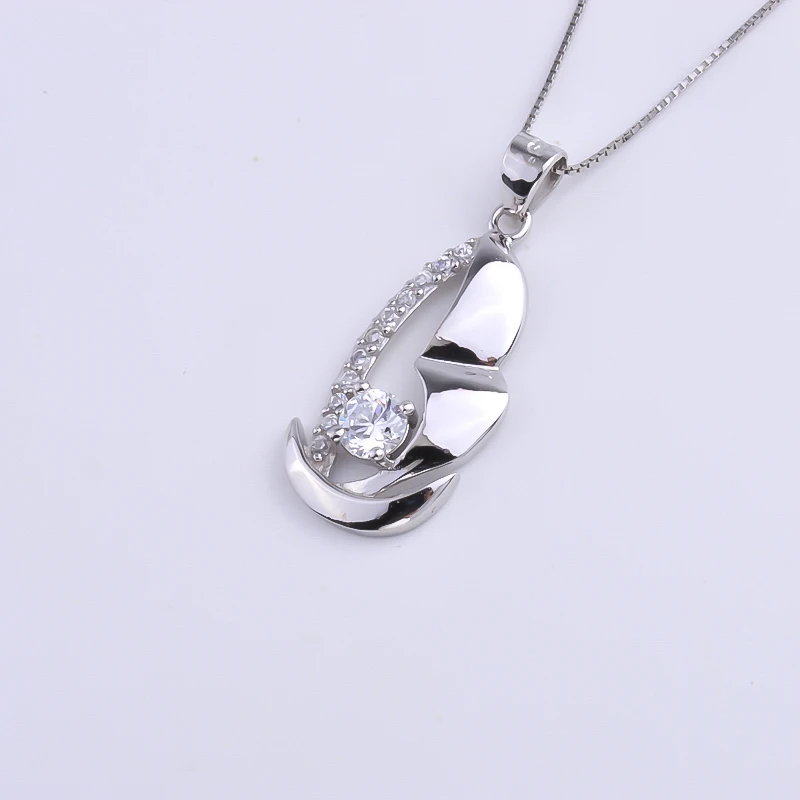 

925 Sterling Silver Crystal Sailboat Necklaces For Women Classic Zircon Pendants Party Fashion Jewelry Gifts