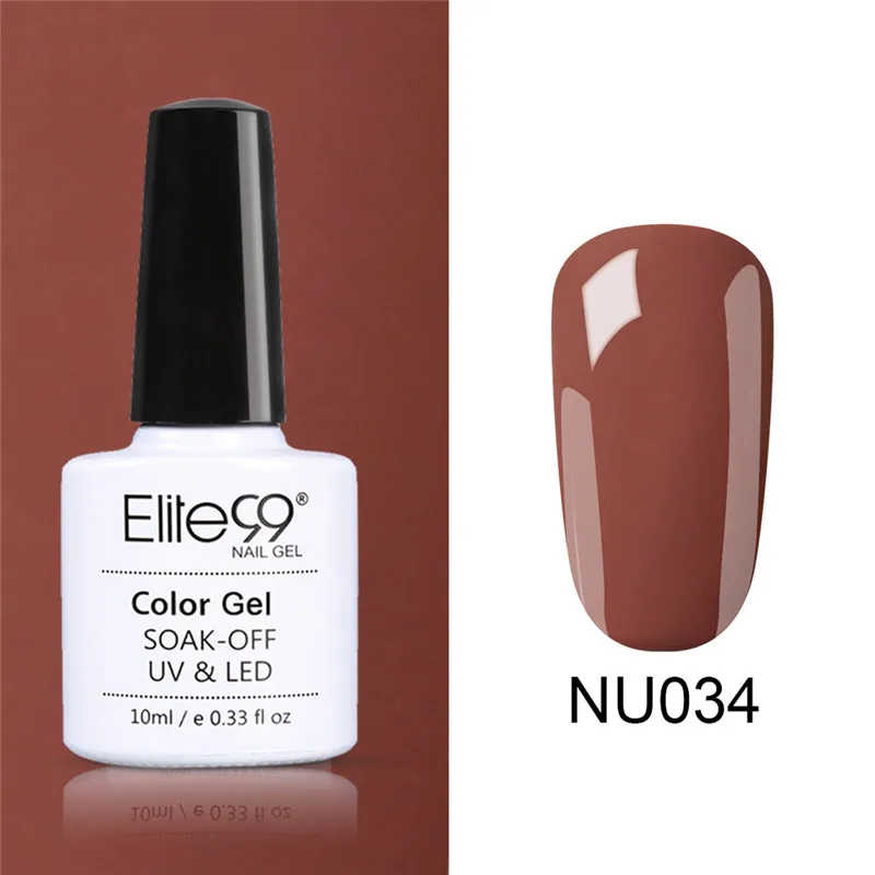 NU034 Elite99 Гель-лак для ногтей замачиваемый УФ-гель серого цвета гель лак Vernis Полупостоянный лак для нейл-арта гель-лаки - Цвет: NU034