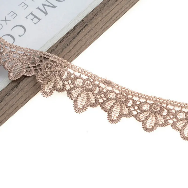 Кружевная ткань разноцветная с волнистым узором шириной 2 5 см 11 ярдов/партия |