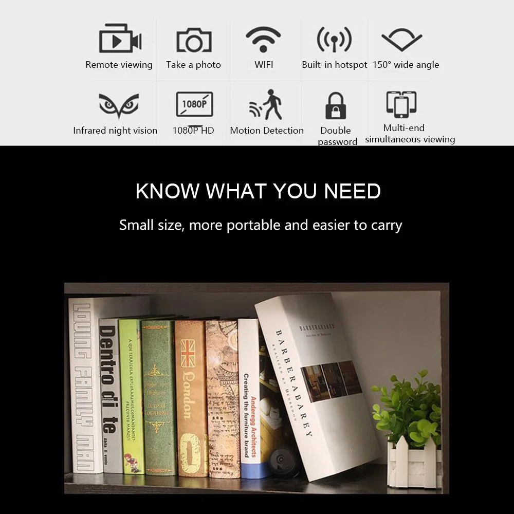 Беспроводная мини ip-камера для улицы, ночная версия, HD камера, видеокамера, диктофон, беспроводная маленькая камера безопасности