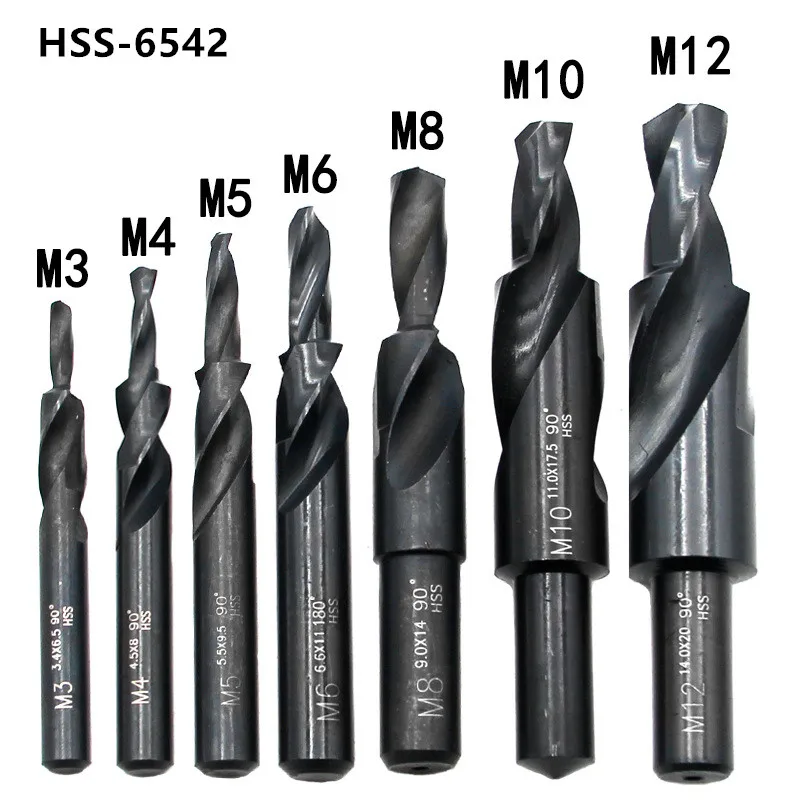 

Conboom Ступенчатое сверло кобальтовое M35 для металла M3M4M5M6M8M10M12