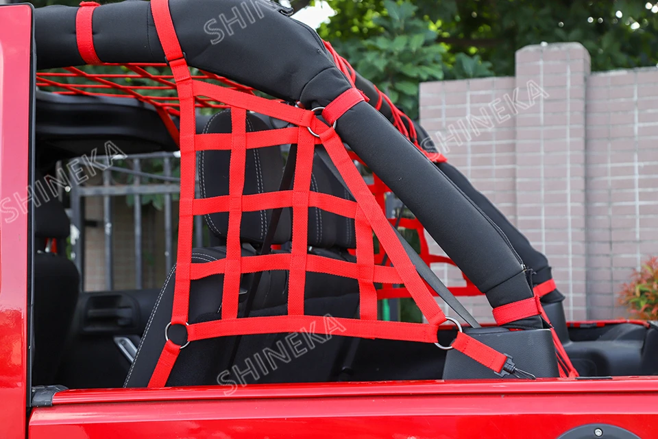 SHINEKA для Jeep Wrangler JK JL 2007- Автомобильный багажник Багажник на крыше грузовая корзина Trail Net для Wrangler JK JL аксессуары