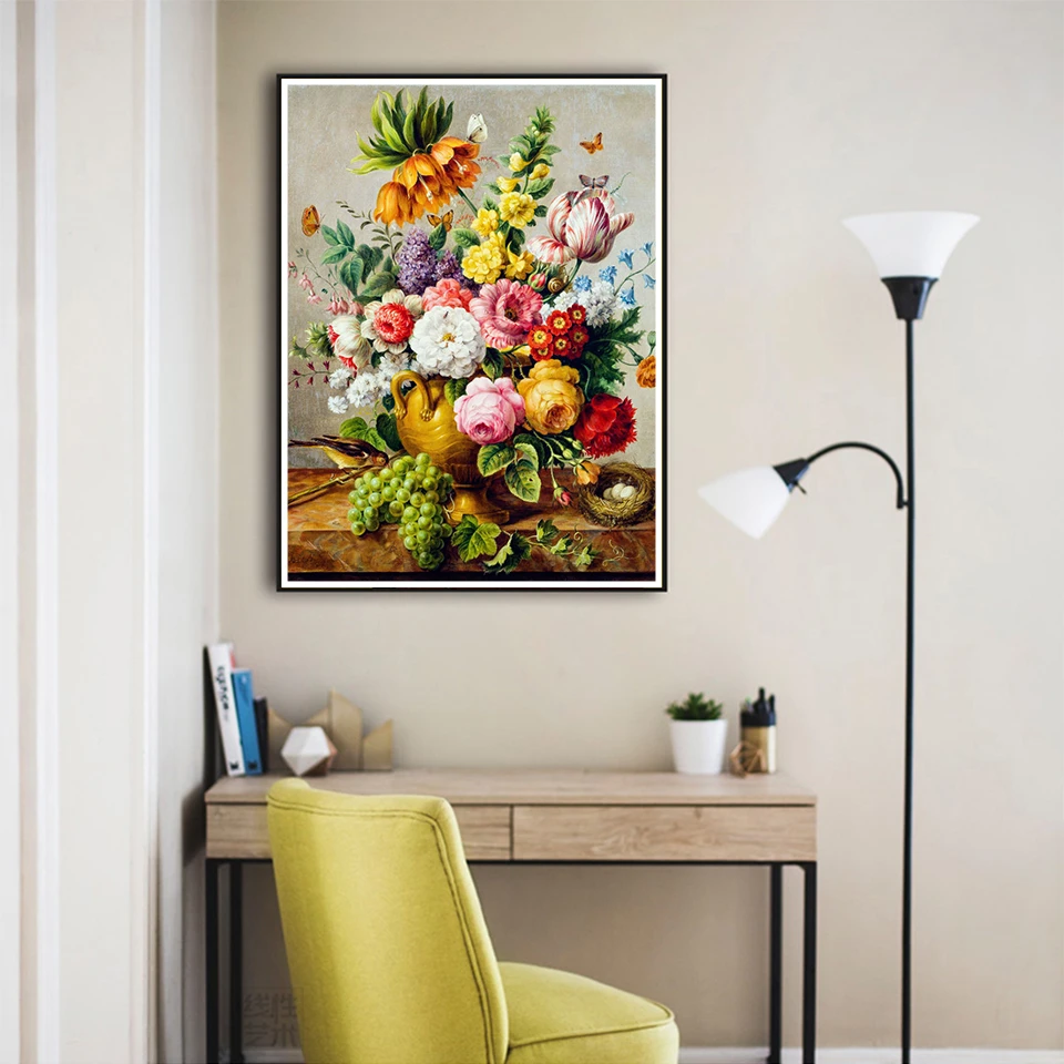 EverShine Full Square Diamond Painting Flowers Picture Of Rhinestones Embroidery Sale Handicraft Art Mosaic Home Decor | Дом и сад