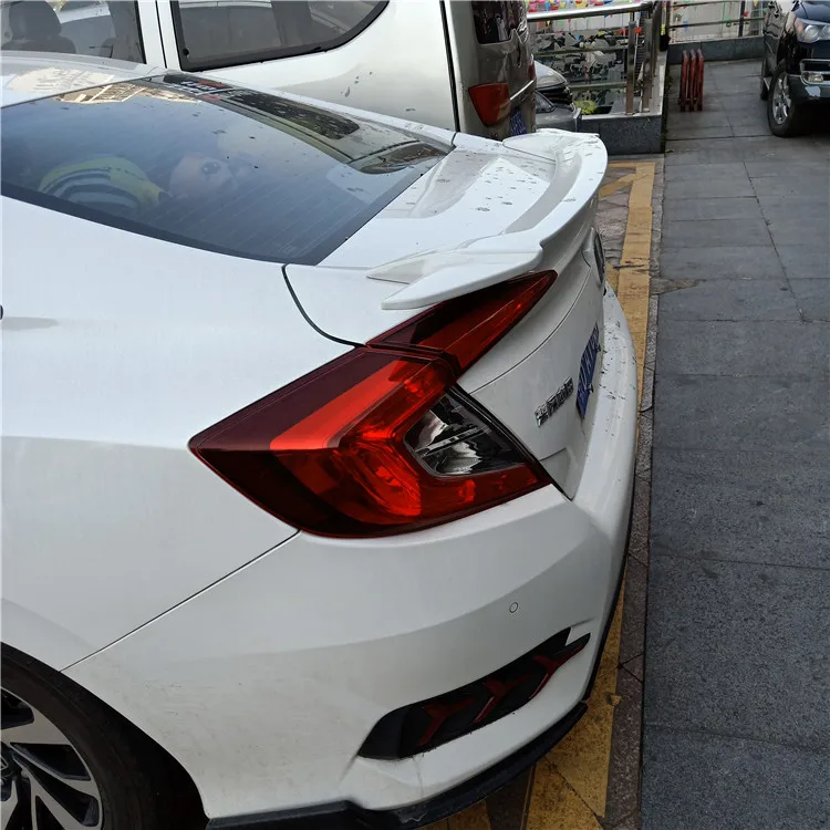 Спойлер для заднего крыла автомобиля черный спойлер Honda Civic 2016 2017 2018 высокого