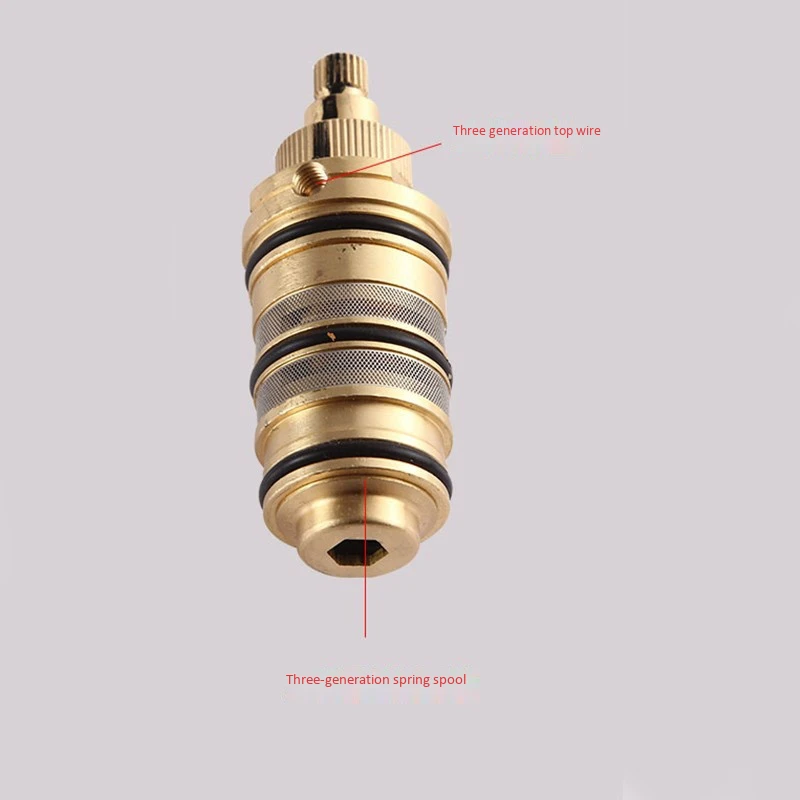 

Three-Generation Thermostatic Faucet Water Valve Core, Copper Temperature Control Valve Faucet Faucet Accessories