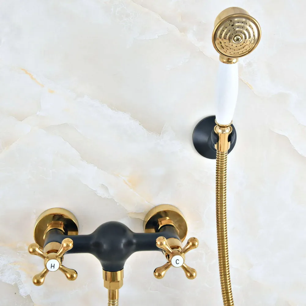 Роскошный золотой цвет латунный черный масло втирают Бронзовый Настенный Ванная