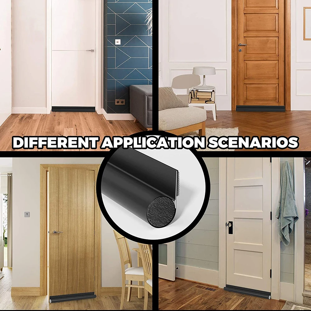 New Door Bottom Seal Strip Stopper Guard Wind Dust Weather Stripping Burlete Puerta Casa Soundproof Tape Gap Sealer Protector |