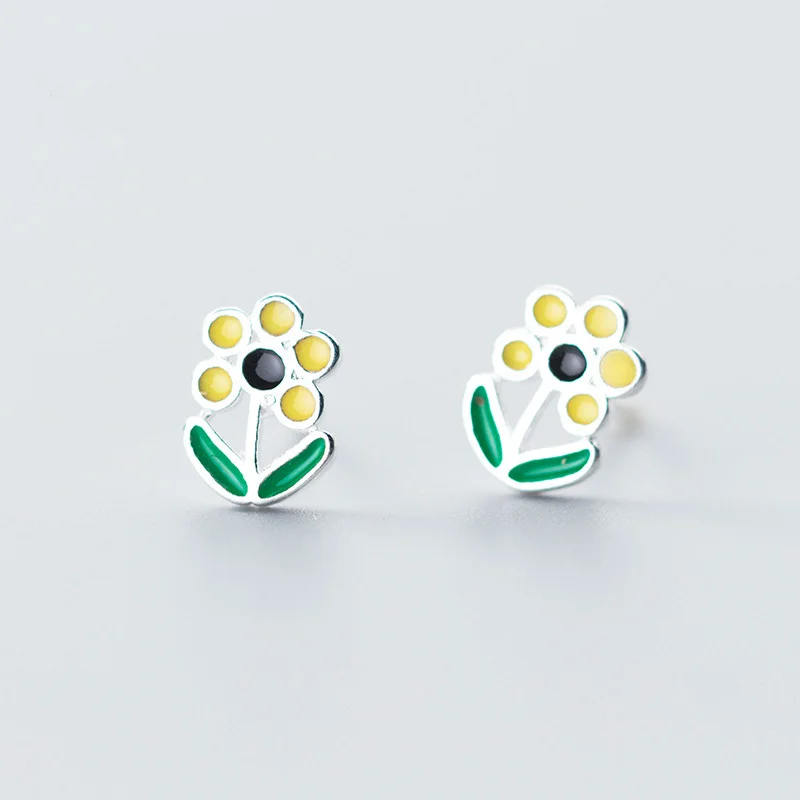 Женские серьги гвоздики из серебра 2018 пробы 6 Х9 мм|fashion stud earrings|stud earringsearrings girl |