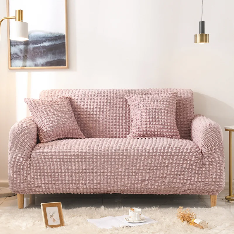 

Mcao High Stretch Sofa Slipcover Couch Covers Easy Fitted Furniture Protector Jacquard Solid Soft Elastic Washable Cases HT0885