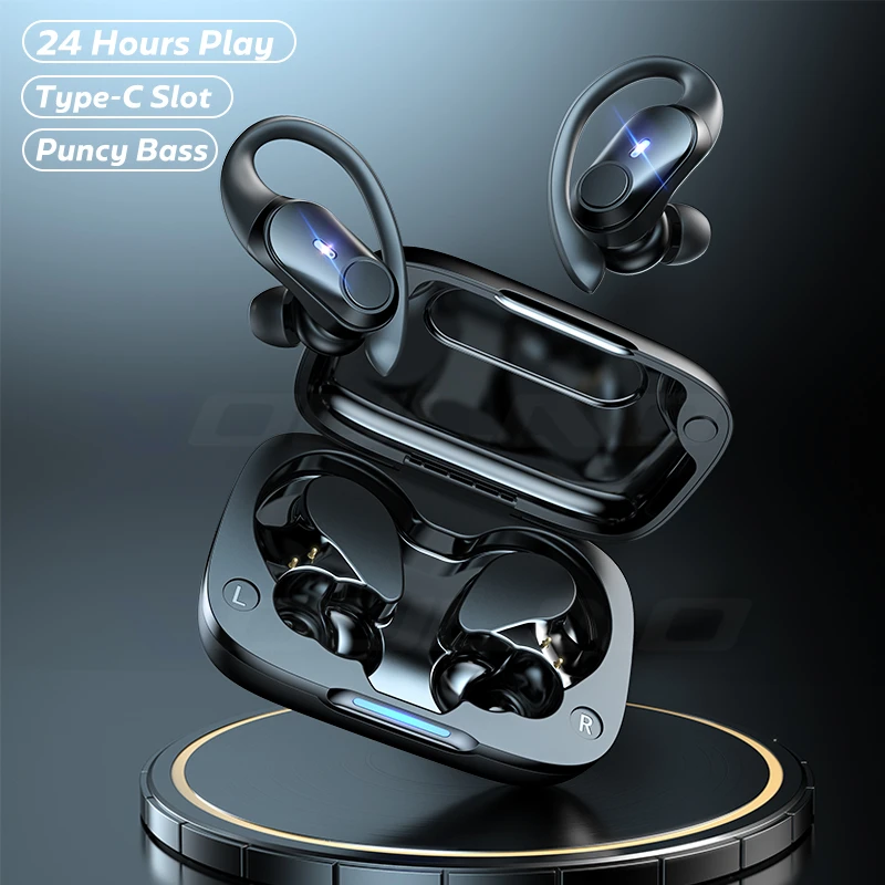 

Bluetooth-compatible 5.1 Earphones Wireless Bluetooth Headphones Noise Cancelling Sports Waterproof Headsets Handsfree With Mic