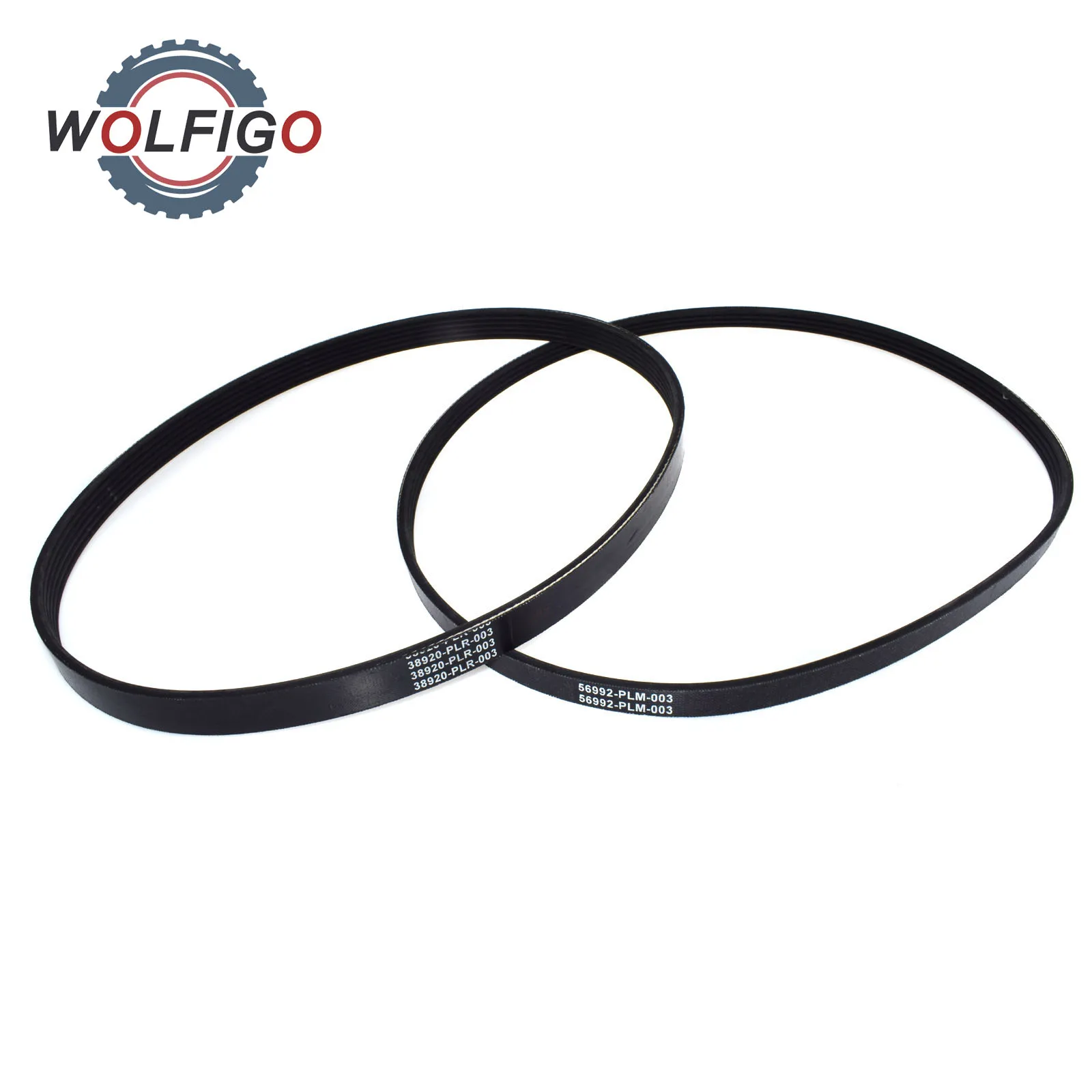 WOLFIGO 2 Pcs Ribbed Drive Serpentine Belt For Honda Civic 2001-2005 56992-PLM-003 4PK1010 56992-PLM-013 6PK986 38920-PLR-003 | Автомобили