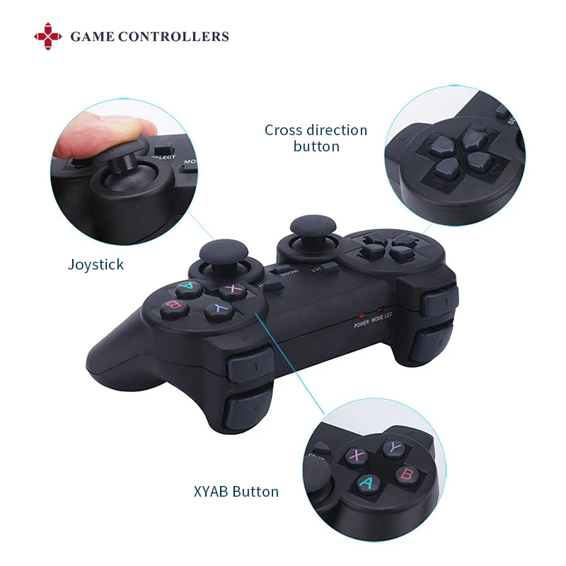 2 4g wireless gamepad for psp pc tv box android phone game controller joystick for super console x pro rk2020 free global shipping