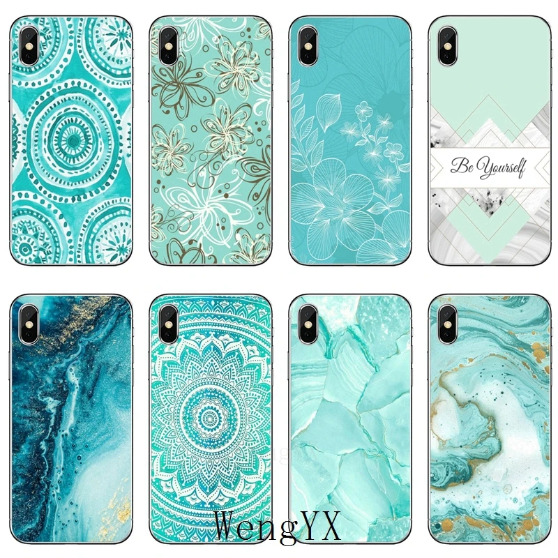 Аксессуары чехол для телефона Aqua серебристый зеленый мятный iPhone 13 12 11 Pro Mini XS Max XR X