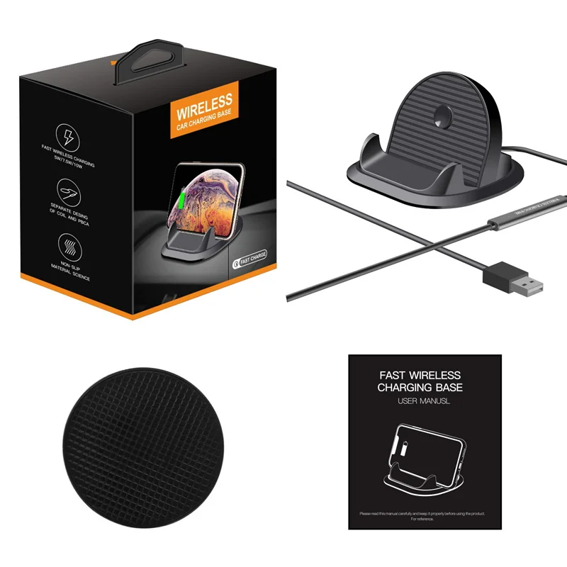 10 Вт беспроводное быстрое зарядное устройство для автомобиля автомобильное