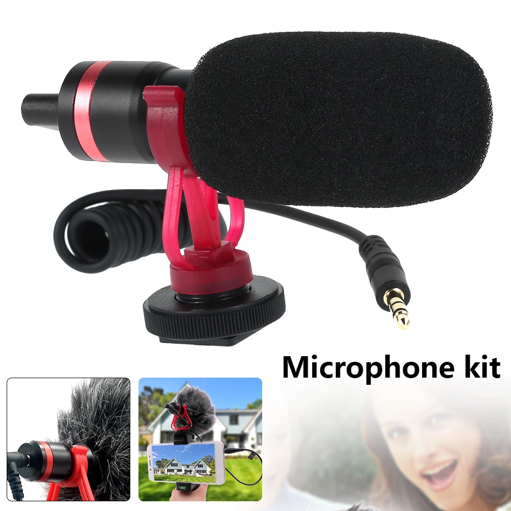 Конденсаторный кардиоидный микрофон 3 5 мм для записи аудио и видео|Микрофоны| |