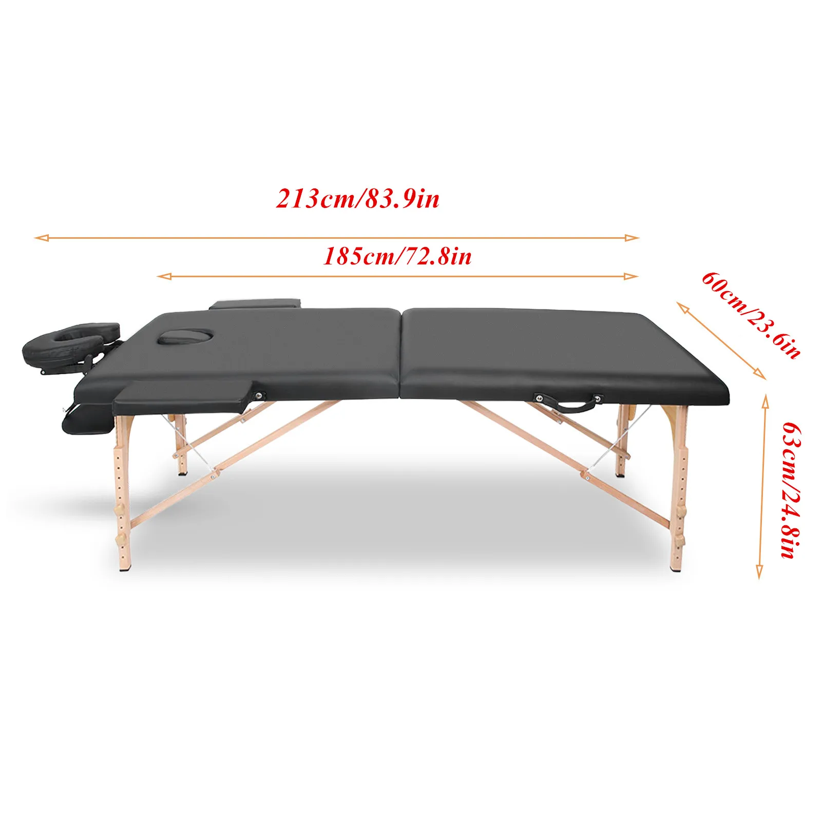 

Folding Beauty Bed Professional Portable Salon Spa Massage Table Firm Soft PU Leather Massage Table Pad Set