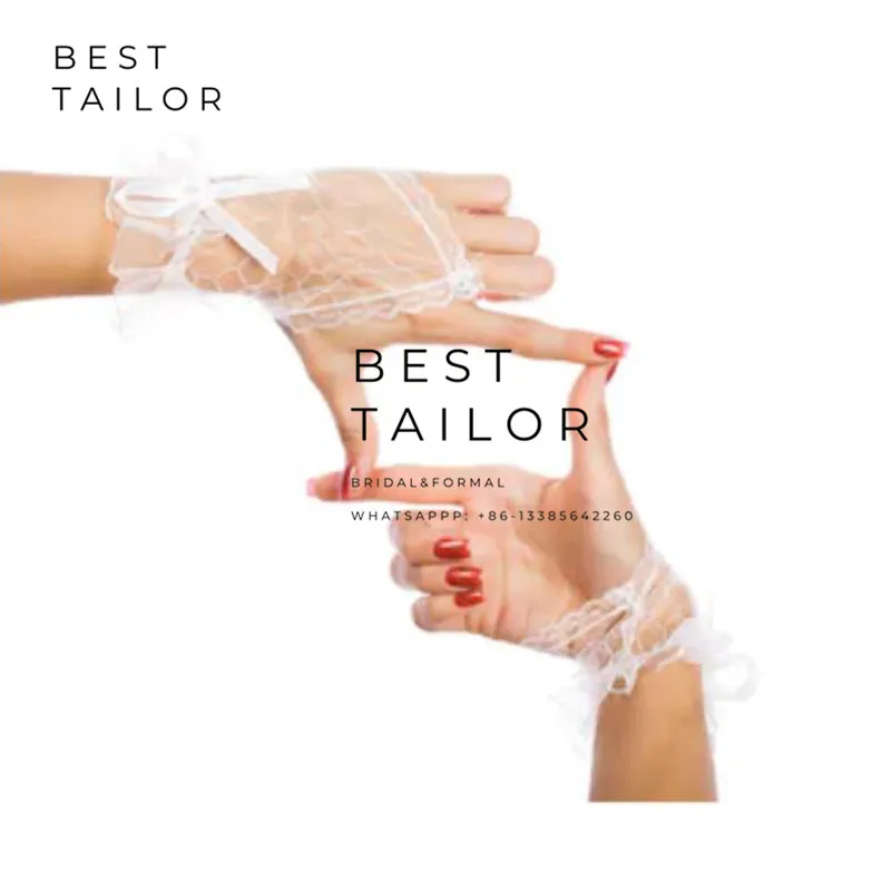 Короткие кружевные свадебные перчатки аксессуар для свадьбы без пальцев с