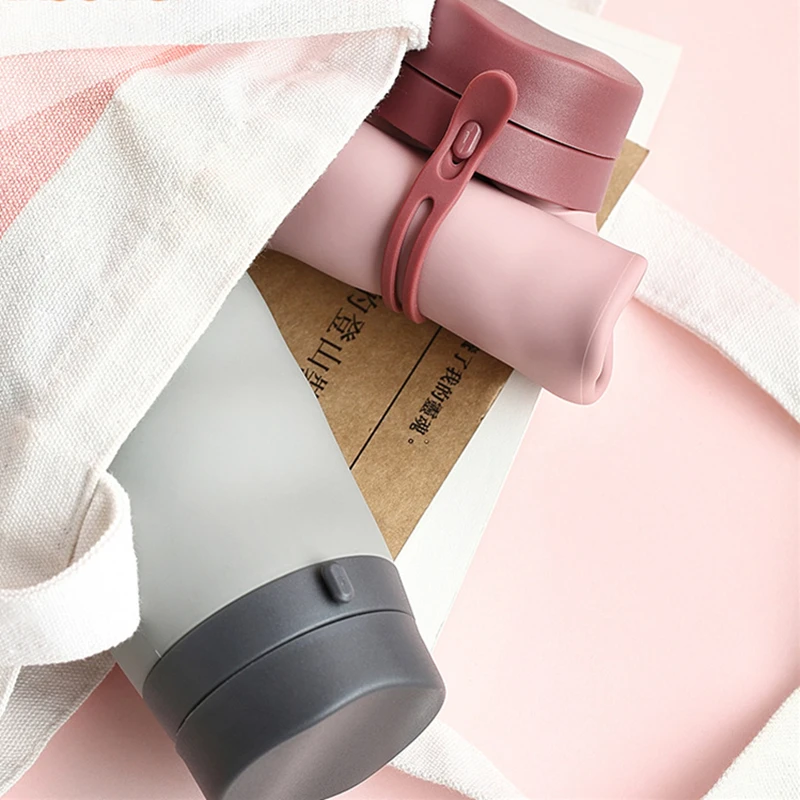 600 мл портативная герметичная Спортивная бутылка для воды складная питьевой