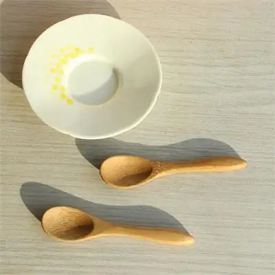 

Hot Mini Wooden Spoon Kitchen Cooking Teaspoon Condiment Utensil Coffee Spoon Kids Ice Cream Tableware Tool