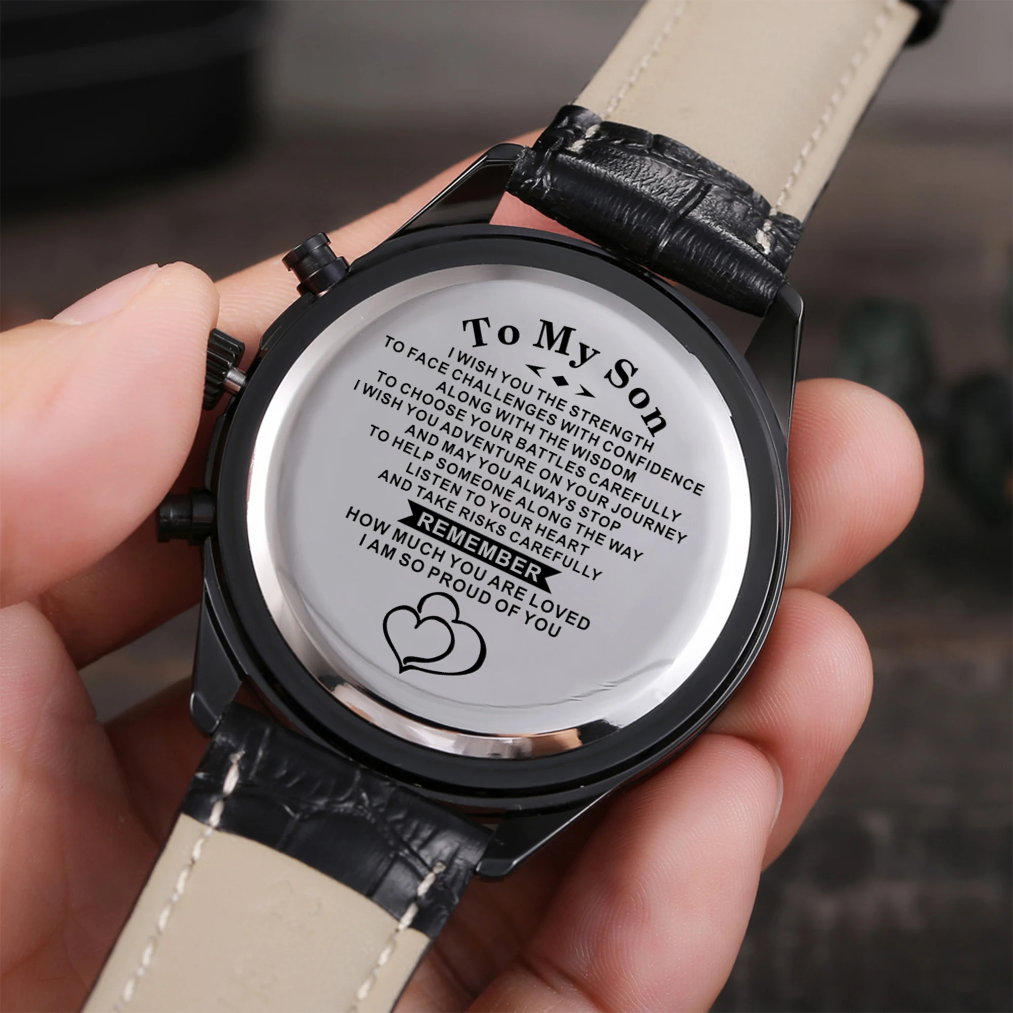 

Engraved Luxury sports watches mom To My Son You're Capable Of Achieving Anything You Put Your Mind Christmas presents