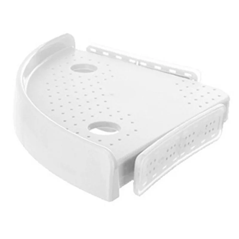 

Kitchen Bathroom Storage Corner Storage Home Mounted Supplies Install Organizer Plastic Easy Shelves Wall to Holder