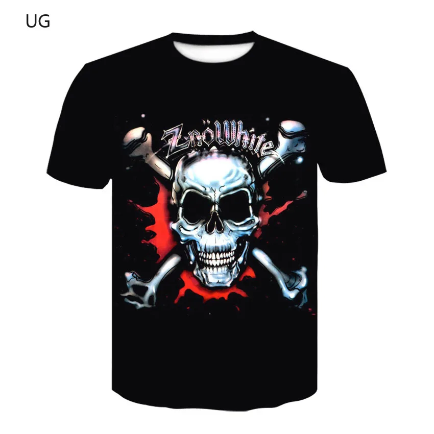 

UG New Style Self-designed Men's T-shirt 3D Gun Warrior T-shirt Printing Knife Harajuku Top T-shirt Short-sleeved T-shirt