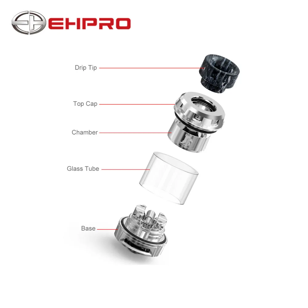 Оригинальный атомайзер для электронных сигарет Ehpro Kelpie 25 мм RTA 2/3.5 мл емкость с 2