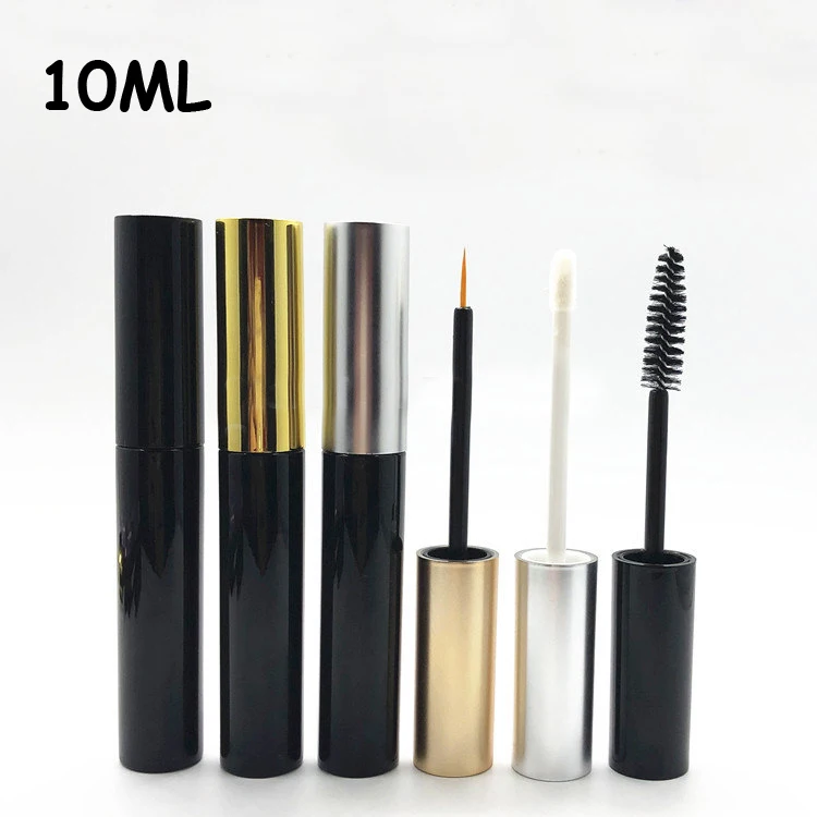 10 мл Черный Пластиковый пустой косметический блеск для губ трубка розовое