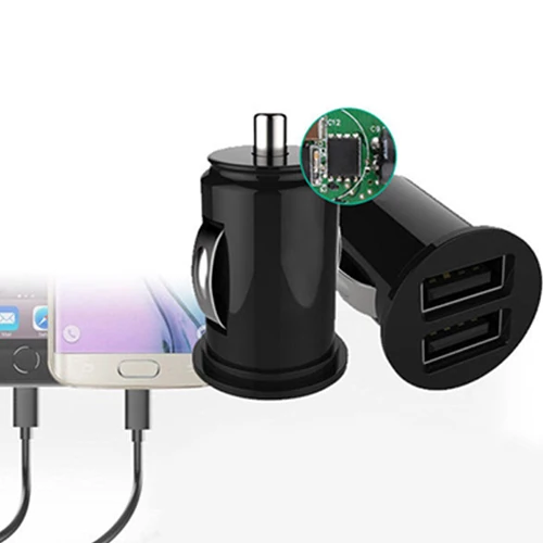 Универсальное автомобильное зарядное устройство Micro Auto Mini 3 1 а с двумя usb портами