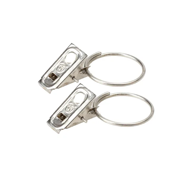

Metal Stainless Steel Window Shower Curtain Rod Clips Rings Drapery Removable Curtain Rod Cramp Clamps Hooks 20pcs