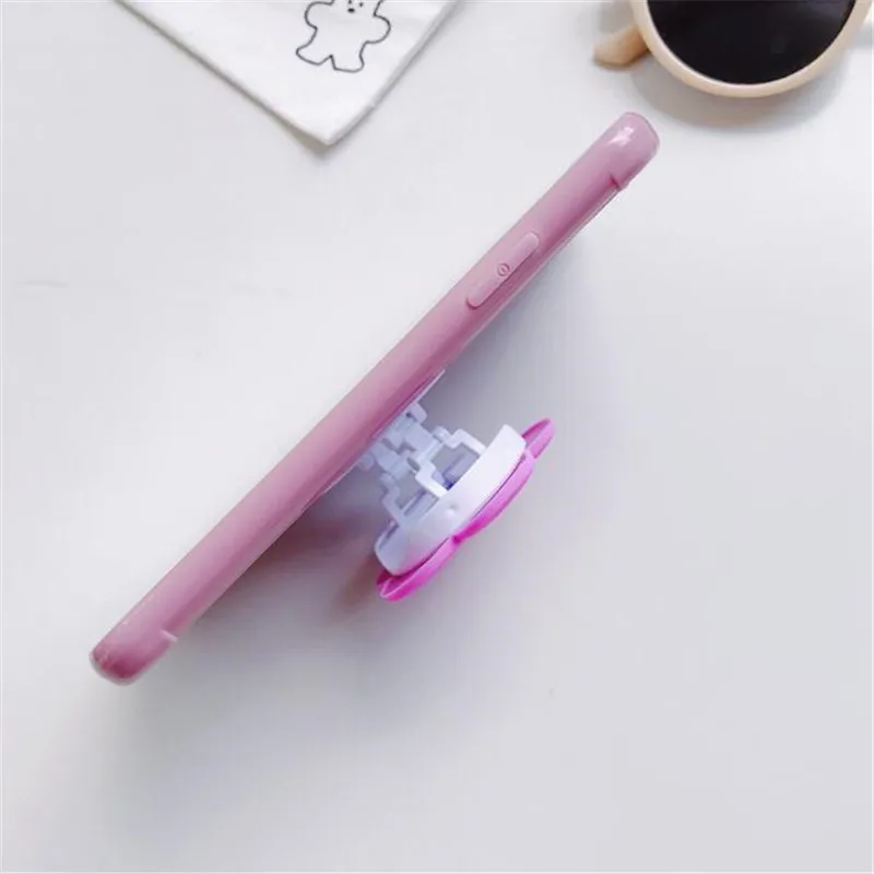 Мультяшная кошка мышь Яйцо вращающееся Силиконовое гнездо для телефона