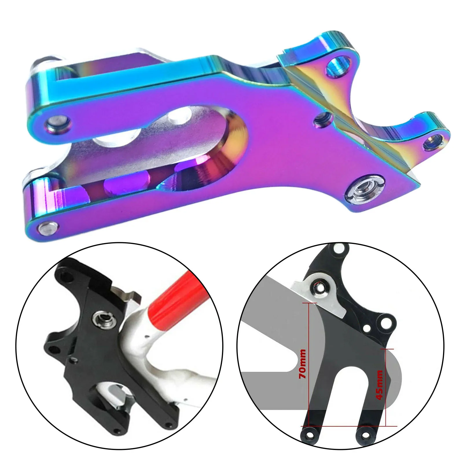 Aluminium MTB Bike Disc Brake Bracket Frame Adapter Road Bike Brake Seat