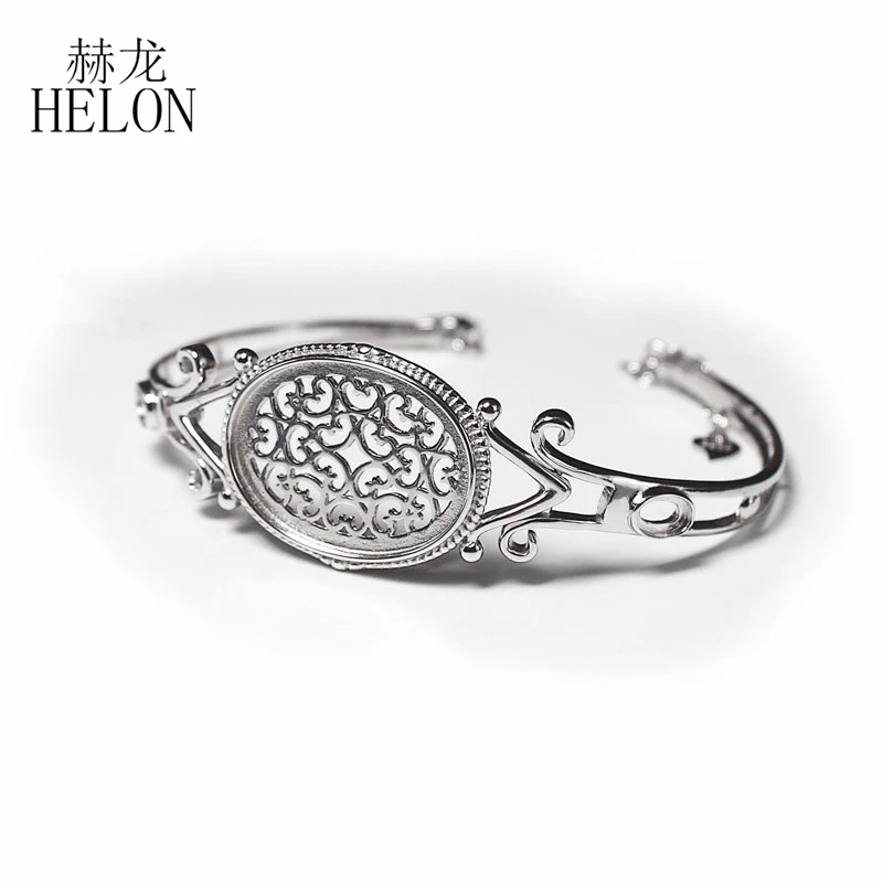 Женский браслет из серебра 925 пробы с кабошоном 13 х17 мм 4 Х6