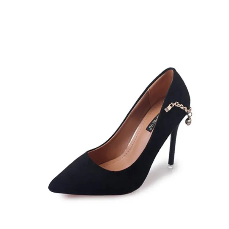 

New women's high heels fashion pointed suede high heels lightweight comfortable stiletto casual shoes women shoes woman